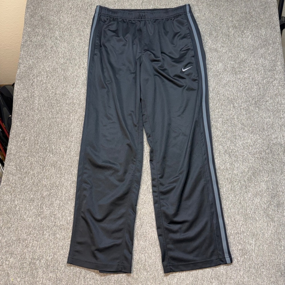 Nike Mens Dri-FIT Training Pants Black Grey Stripe XL 717403-010